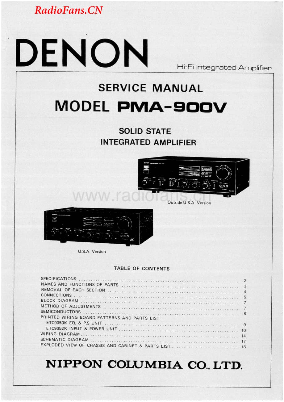 Denon-PMA900V-int-sm维修电路图 手册.pdf_第1页