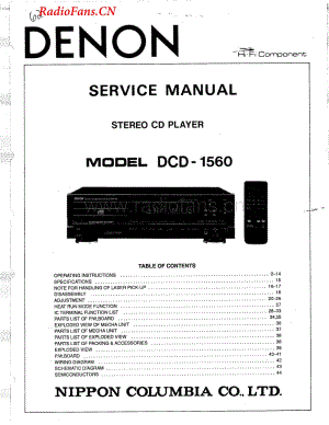 Denon-DCD1560-cd-sm维修电路图 手册.pdf