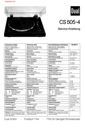 Dual-CS505-4-tt-sm1维修电路图 手册.pdf