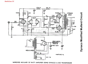 Dynaco-Improved-Mullard-Circuit-sch维修电路图 手册.pdf