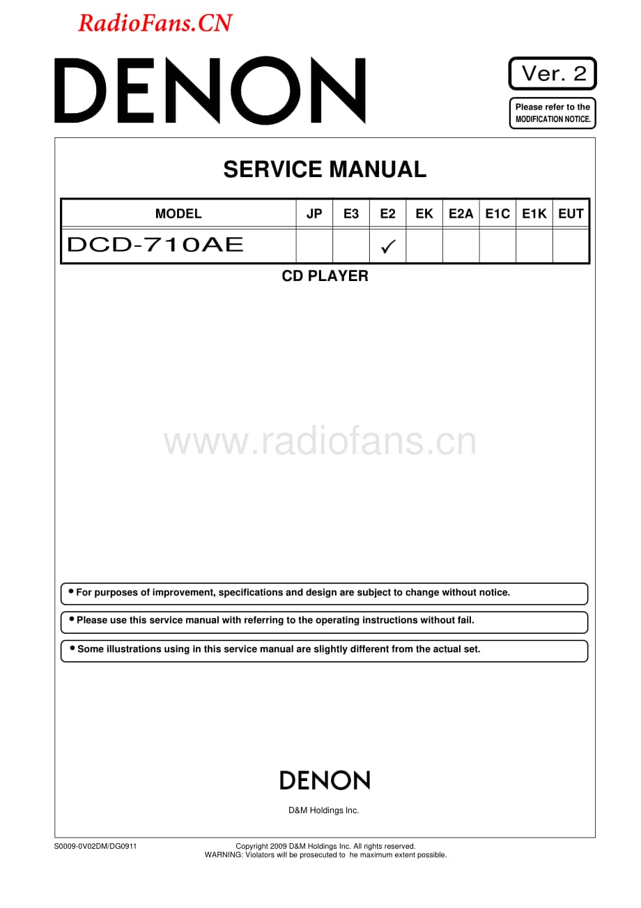 Denon-DCD710AE-cd-sm维修电路图 手册.pdf_第1页