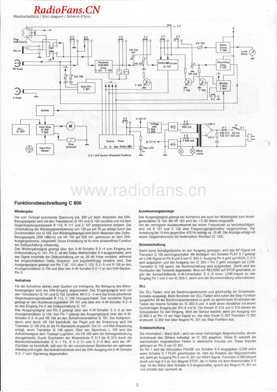 Dual-C806-tape-sm维修电路图 手册.pdf_第2页