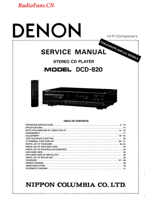 Denon-DCD820-cd-sm维修电路图 手册.pdf