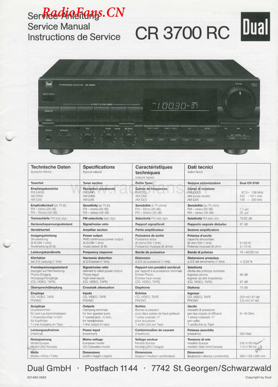 Dual-CR3700RC-rec-sm维修电路图 手册.pdf_第1页