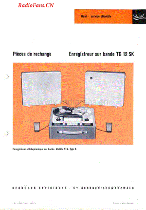 Dual-TG12SK-tape-sm维修电路图 手册.pdf