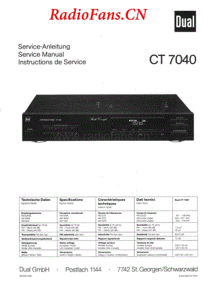 Dual-CT7040-tun-sm维修电路图 手册.pdf