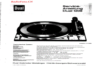 Dual-1209-tt-sm维修电路图 手册.pdf