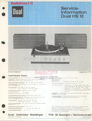 Dual-HS12-tt-sm维修电路图 手册.pdf