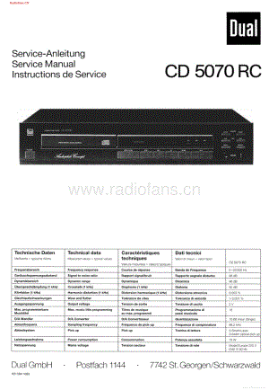 Dual-CD5070RC-cd-sm维修电路图 手册.pdf