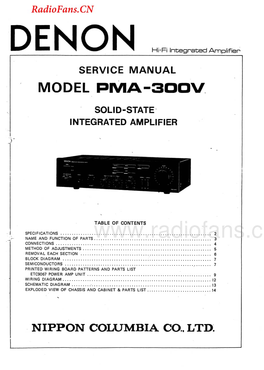 Denon-PMA300V-int-sm维修电路图 手册.pdf_第1页