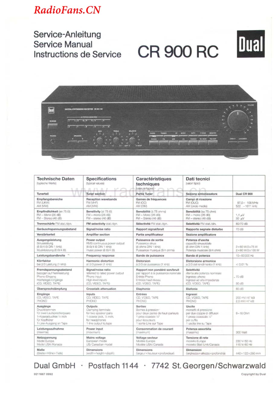 Dual-CR900RC-rec-sm维修电路图 手册.pdf_第1页