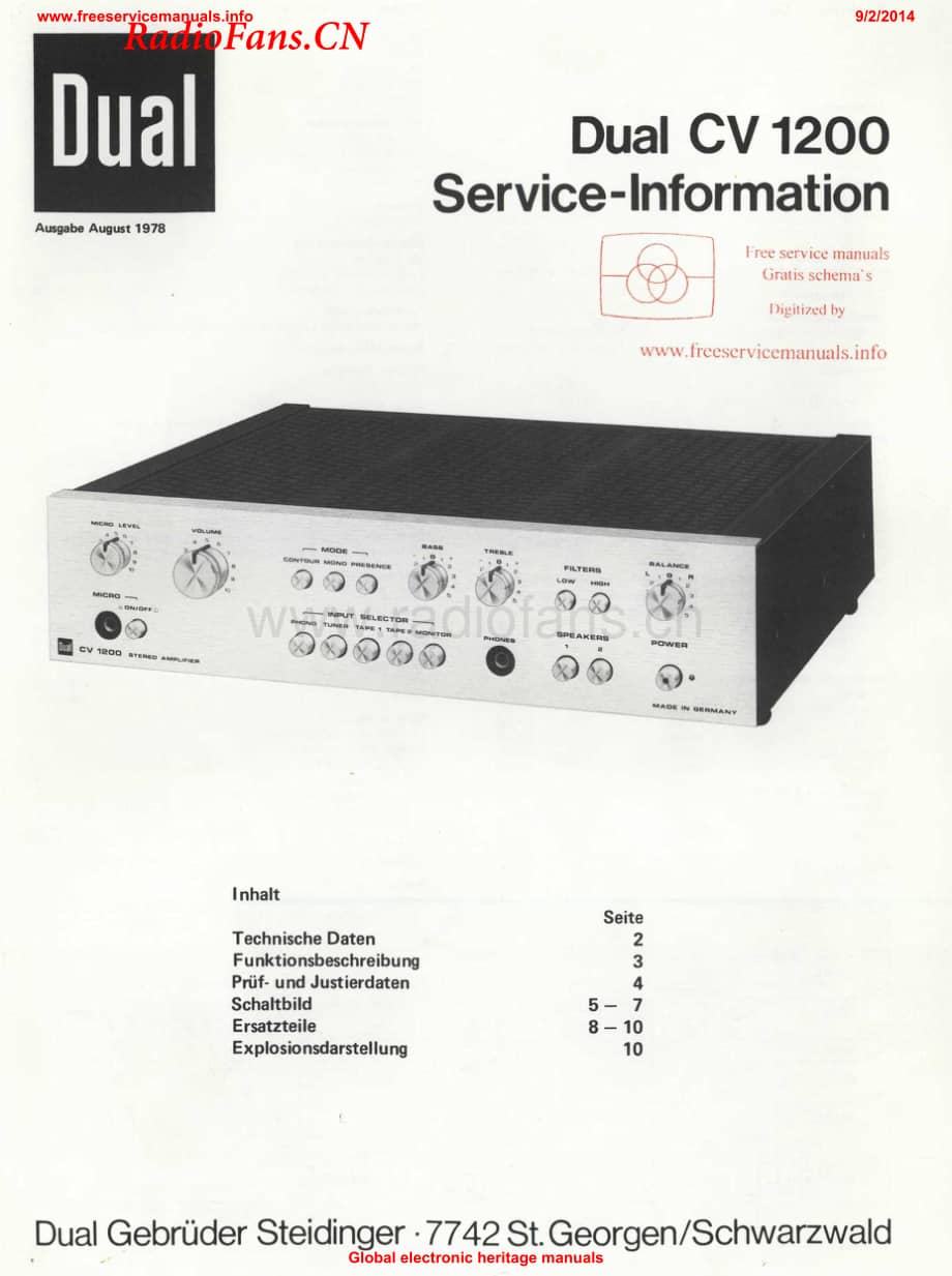 Dual-CV1200-int-sm维修电路图 手册.pdf_第1页