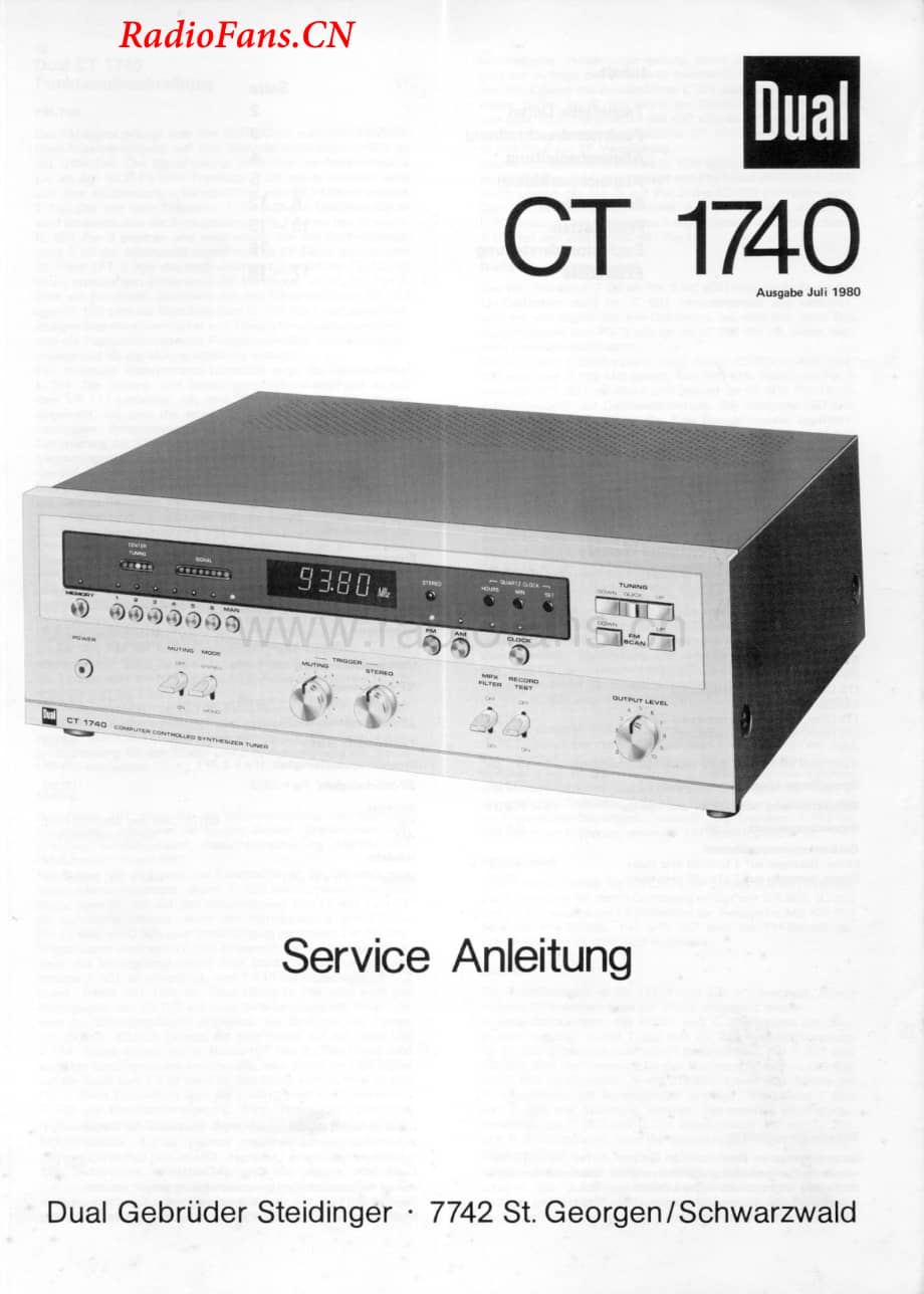 Dual-CT1740-tun-sm维修电路图 手册.pdf_第1页