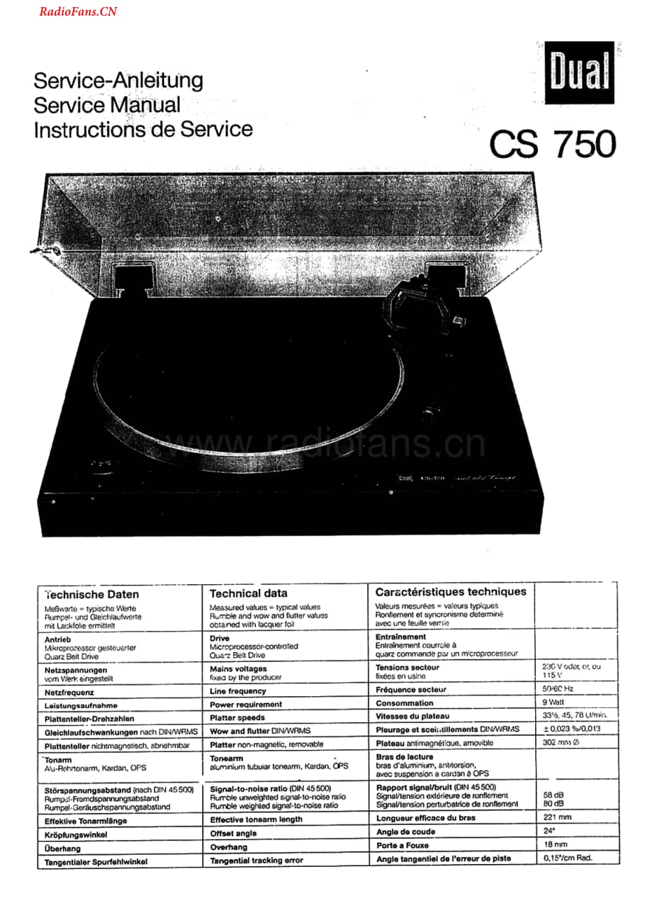 Dual-CS750-tt-sm维修电路图 手册.pdf_第1页