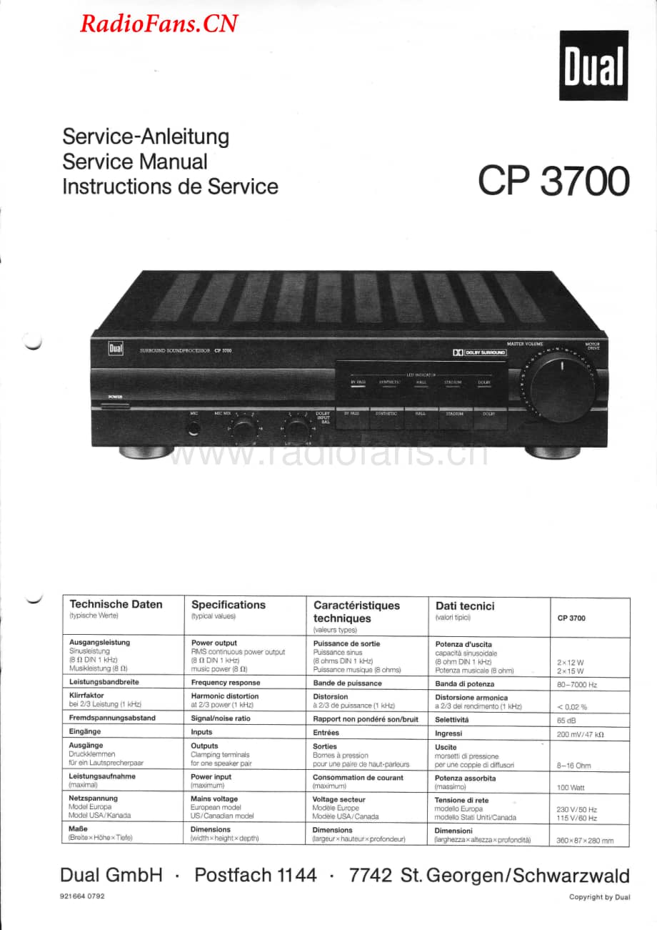 Dual-CP3700-avr-sm维修电路图 手册.pdf_第1页
