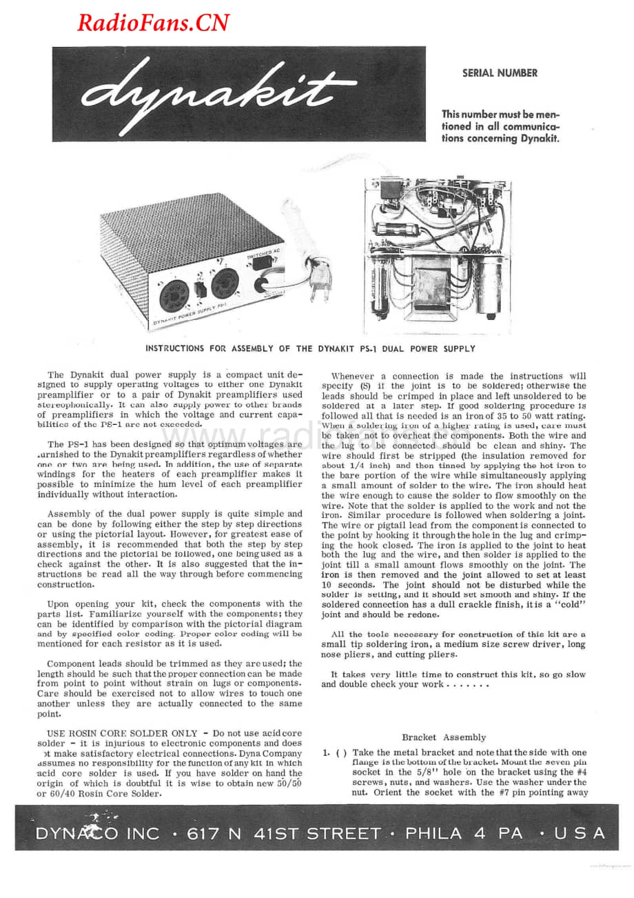 Dynaco-PS1-psu-sm维修电路图 手册.pdf_第1页