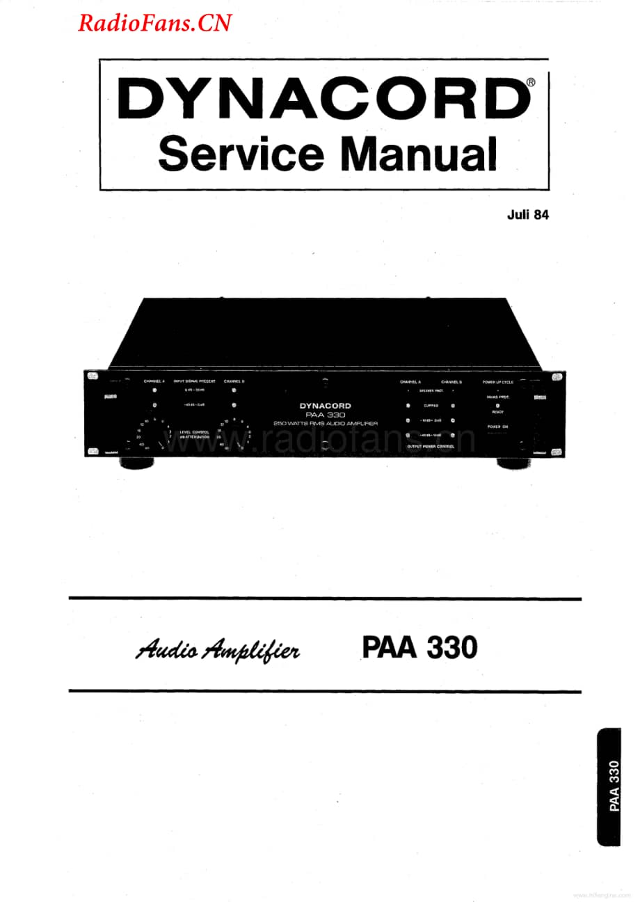 Dynacord-PAA330-pwr-sm维修电路图 手册.pdf_第1页