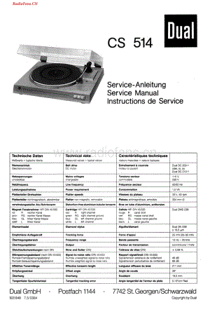 Dual-CS514-tt-sm维修电路图 手册.pdf