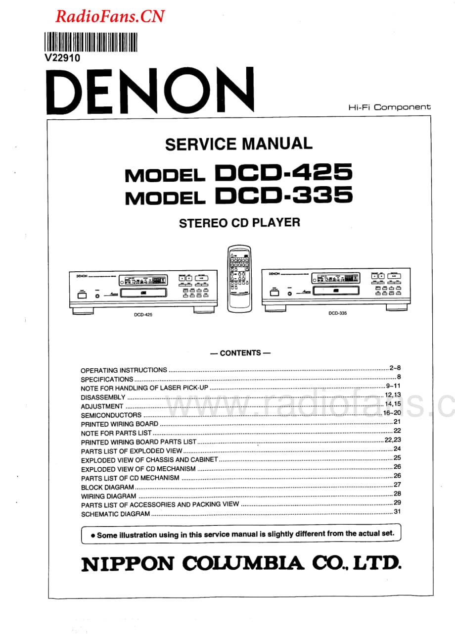 Denon-DCD425-cd-sm维修电路图 手册.pdf_第1页