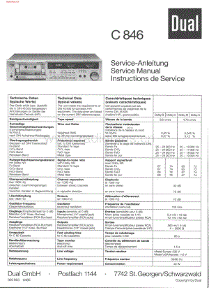 Dual-C846-tape-sm维修电路图 手册.pdf