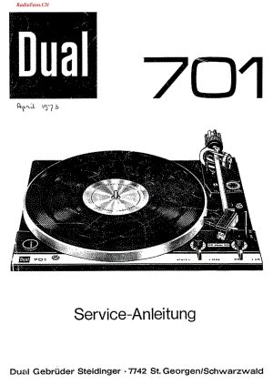 Dual-701-tt-sm2维修电路图 手册.pdf