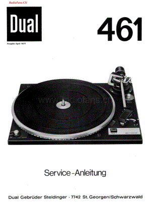 Dual-461-tt-sm维修电路图 手册.pdf