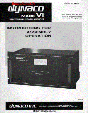Dynaco-MarkVI-pwr-sm维修电路图 手册.pdf