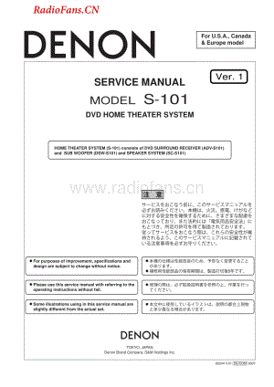 Denon-S101-hts-sm维修电路图 手册.pdf