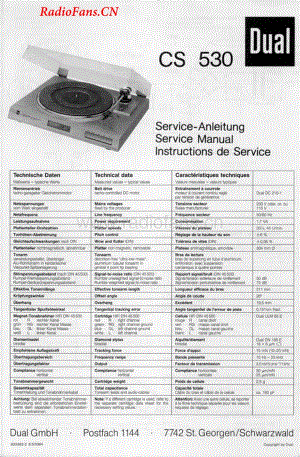 Dual-CS530-tt-sm维修电路图 手册.pdf
