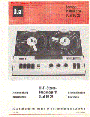 Dual-TG28-tape-sm维修电路图 手册.pdf