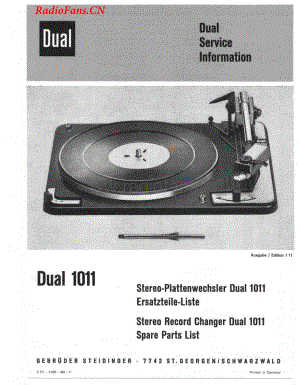 Dual-1011-tt-sm维修电路图 手册.pdf