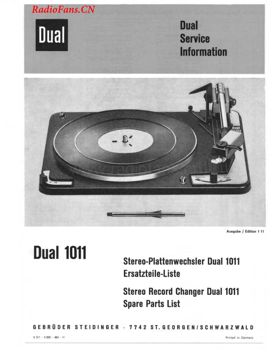 Dual-1011-tt-sm维修电路图 手册.pdf_第1页