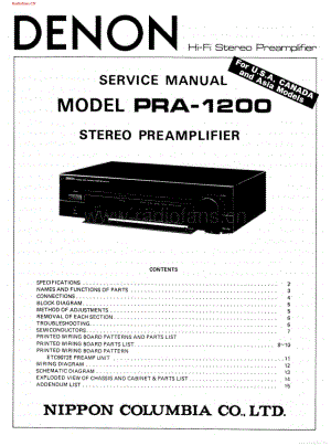 Denon-PRA1200-pre-sm维修电路图 手册.pdf