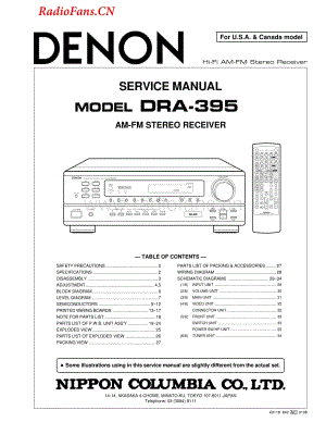 Denon-DRA395-rec-sm维修电路图 手册.pdf