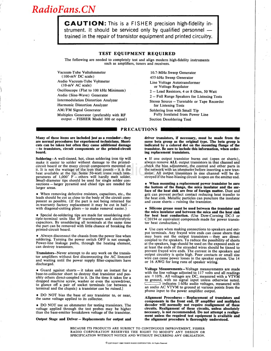 Fisher-175T23-rec-sm(1)维修电路图 手册.pdf_第2页