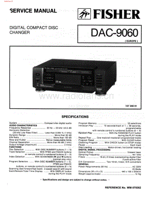 Fisher-DAC9060-cd-sch维修电路图 手册.pdf