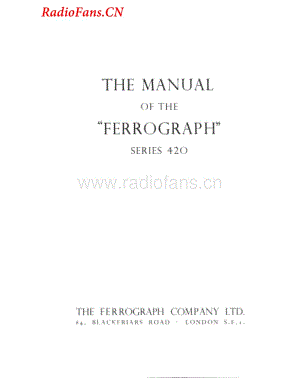 Ferguson-Ferrograph420-tape-sm维修电路图 手册.pdf