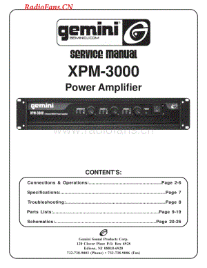 Gemini-XPM3000-pwr-sm维修电路图 手册.pdf