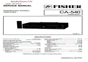 Fisher-CA540-int-sm维修电路图 手册.pdf