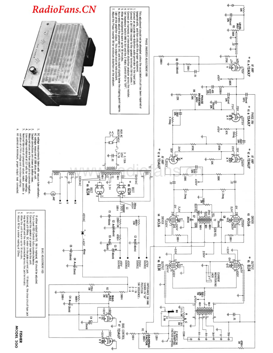 Fisher-200-pwr-sch维修电路图 手册.pdf_第1页