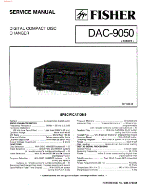 Fisher-DAC9050-cd-sm维修电路图 手册.pdf