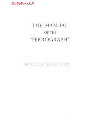 Ferguson-Ferrograph4A-tape-sm维修电路图 手册.pdf