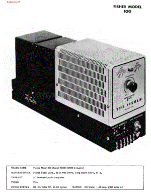 Fisher-100-pwr-sm(1)维修电路图 手册.pdf
