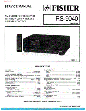 Fisher-RS9040-rec-sm维修电路图 手册.pdf
