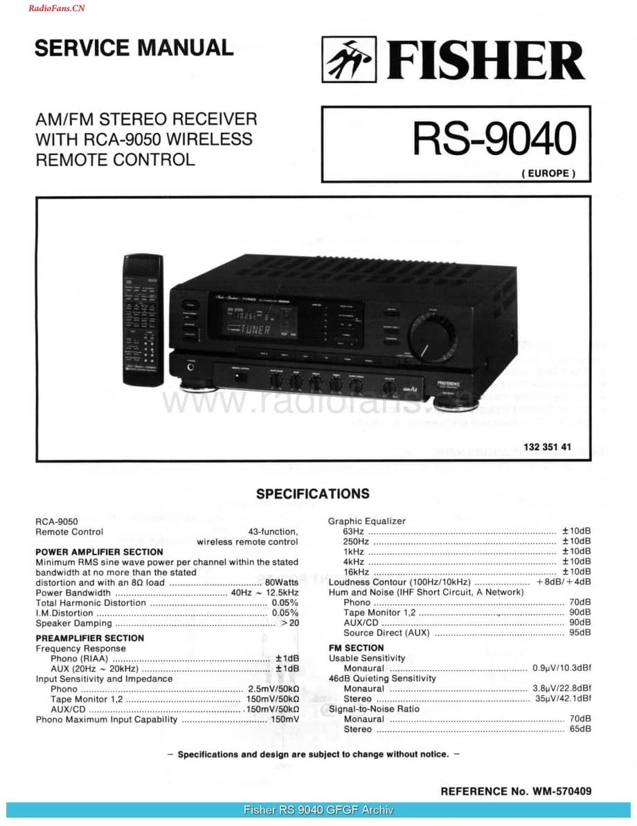 Fisher-RS9040-rec-sm维修电路图 手册.pdf_第1页