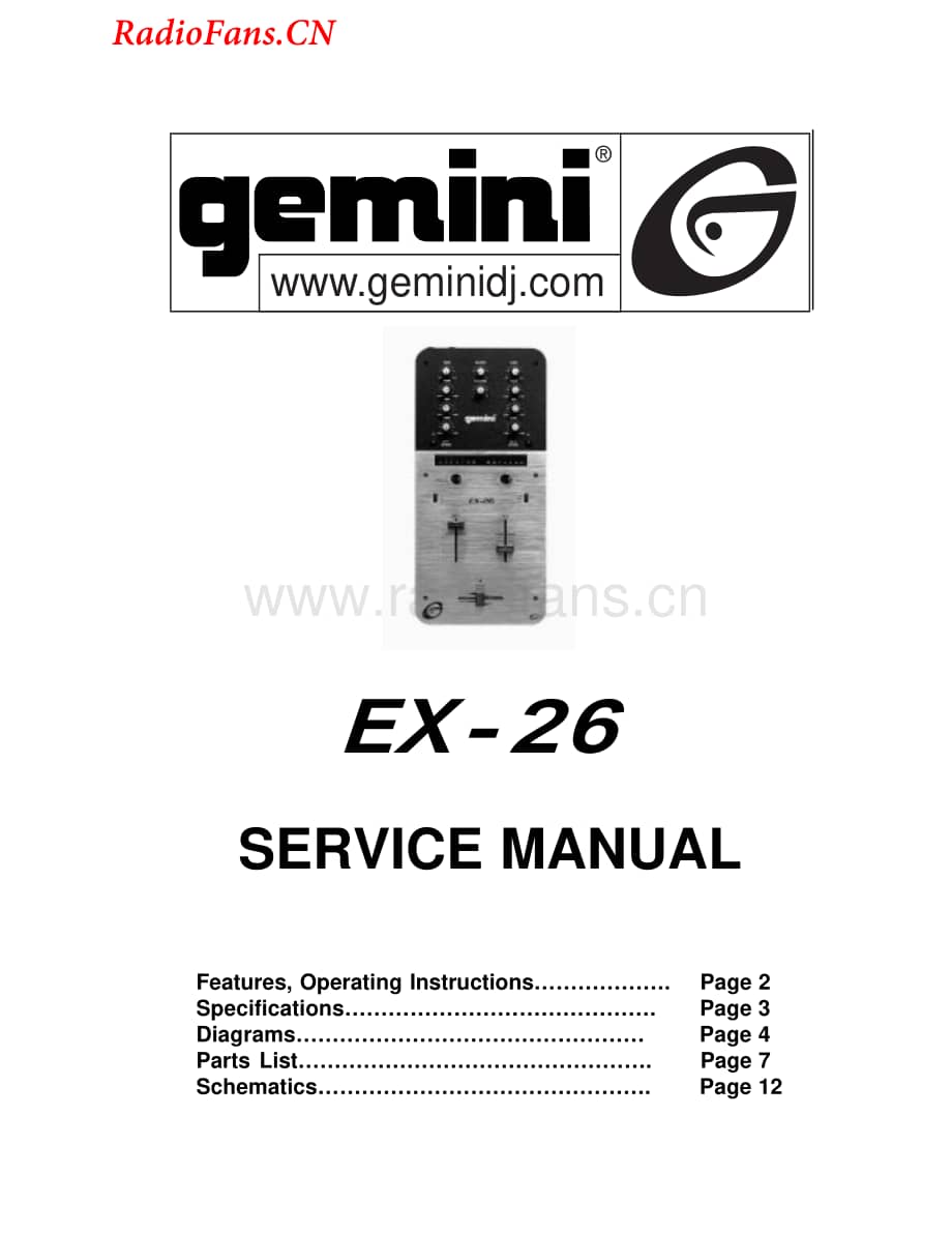 Gemini-EX26-mix-sm维修电路图 手册.pdf_第1页