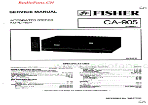 Fisher-CA905-int-sm维修电路图 手册.pdf