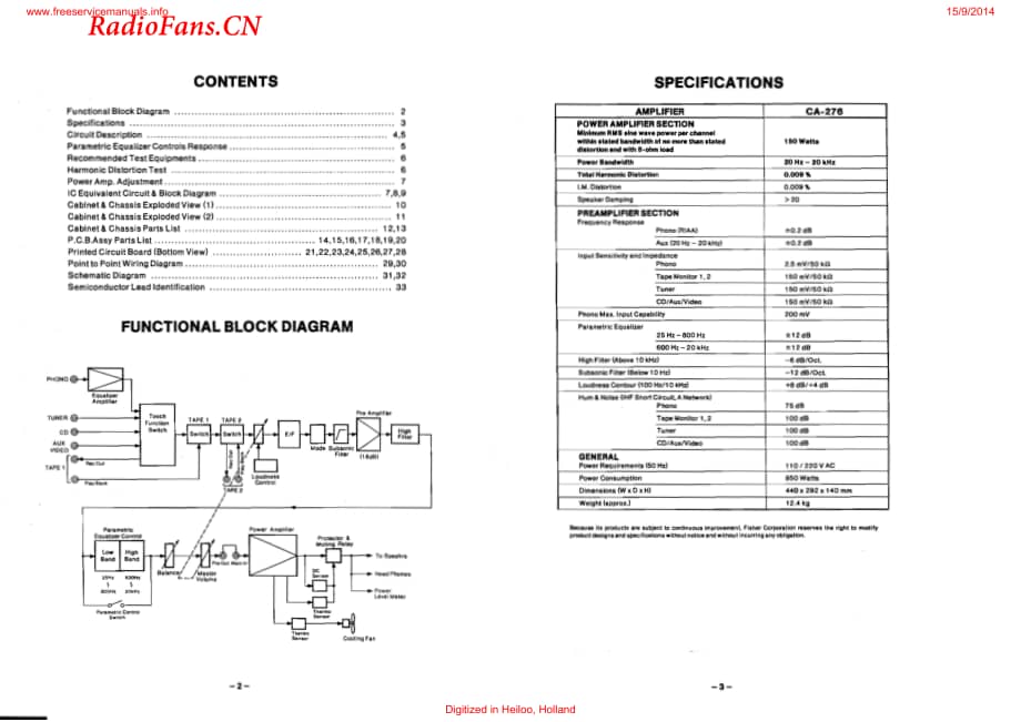 Fisher-CA276-int-sm维修电路图 手册.pdf_第2页