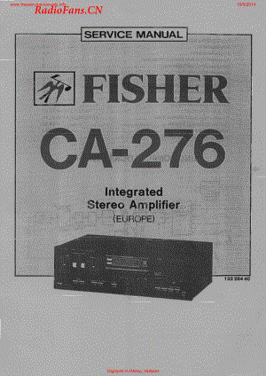 Fisher-CA276-int-sm维修电路图 手册.pdf