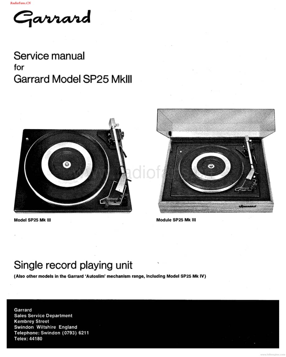 Garrard-SP25MK3-tt-sm维修电路图 手册.pdf_第1页